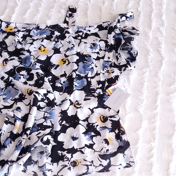 1.STATE New Printed One Shoulder Top Size S - Picture 9 of 10